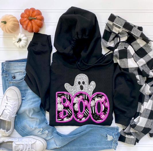 Boo purple (black and purple pumpkins w/ghost)
