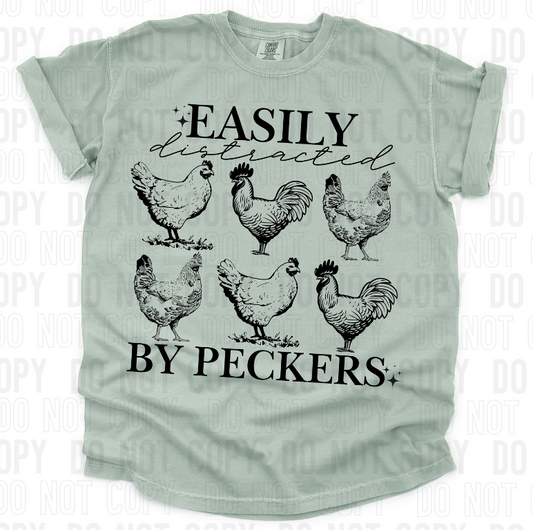 Easily distracted by peckers