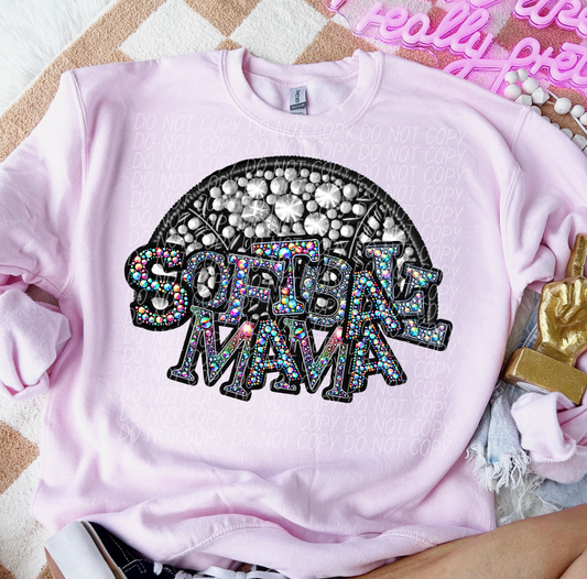 Softball Mama (rhinestones)