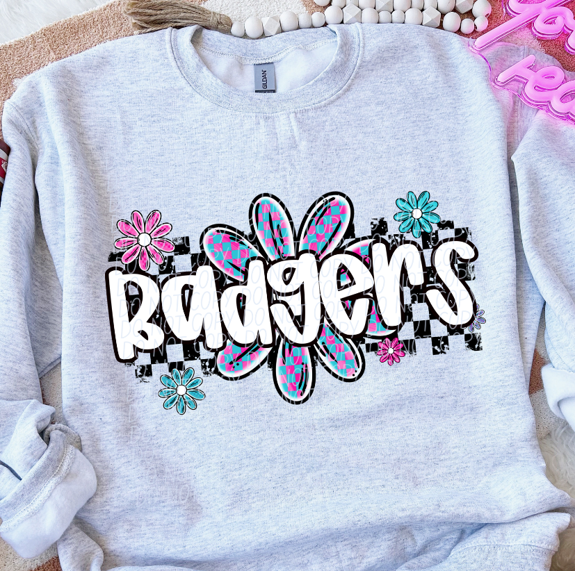 Badgers (checker flower mascots)