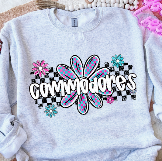 Commodores (checker flower mascots)