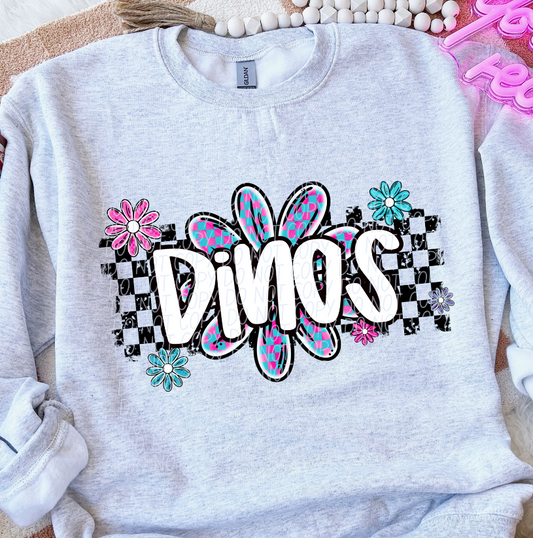 Dinos (checker flower mascots)