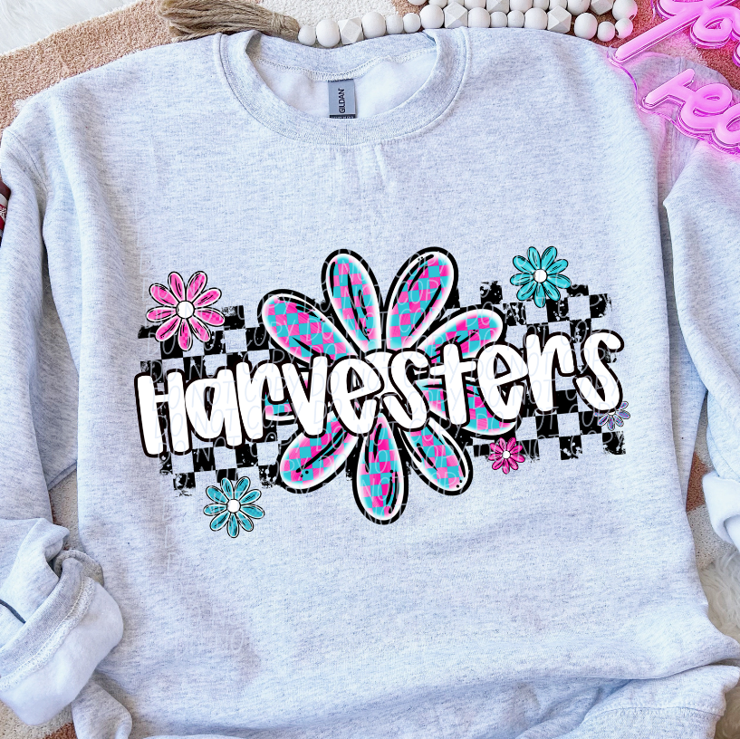 Harvesters (checker flower mascots)