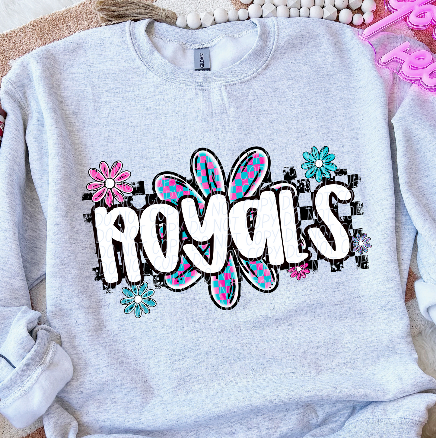 Royals (checker flower mascots)