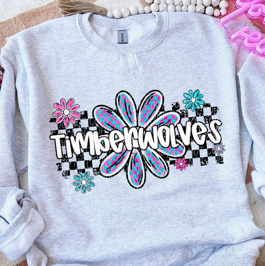 Timberwolves (checker flower mascots)