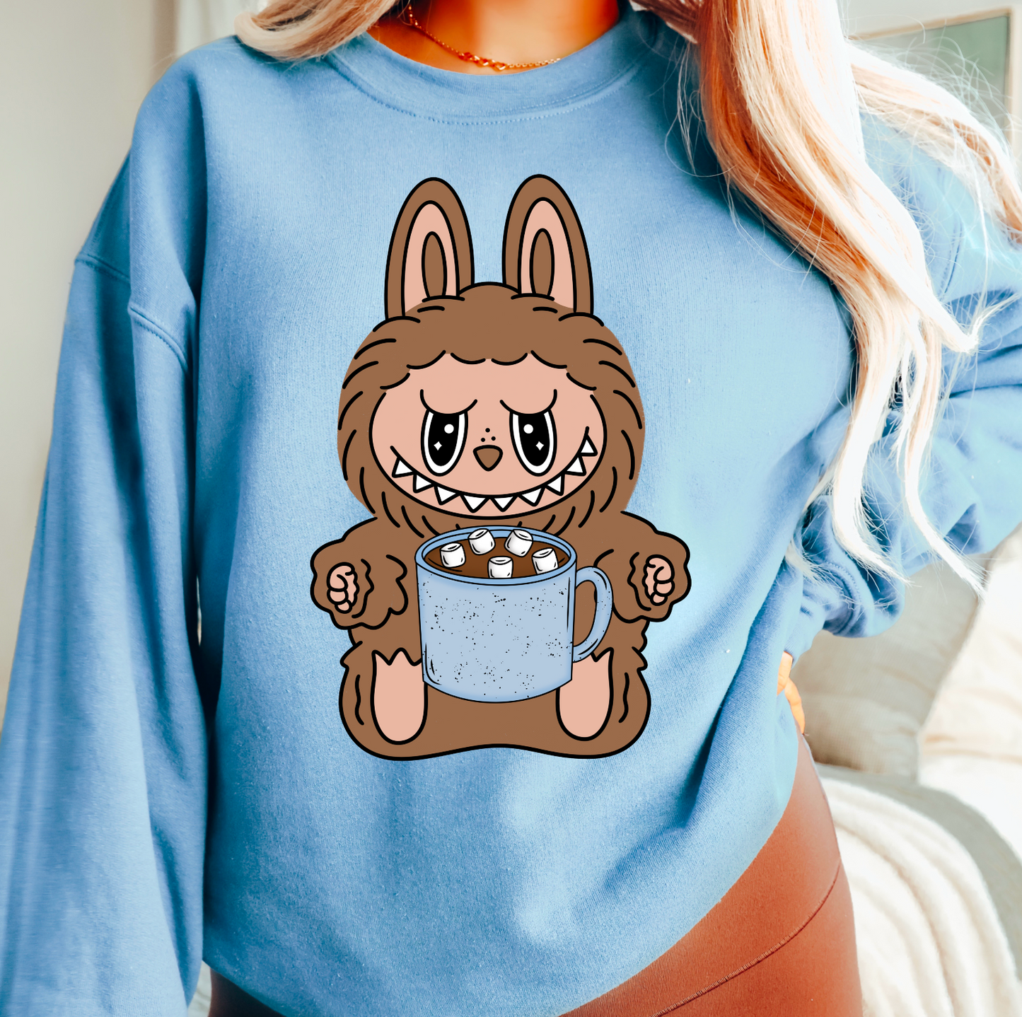 Labubu w/hot chocolate