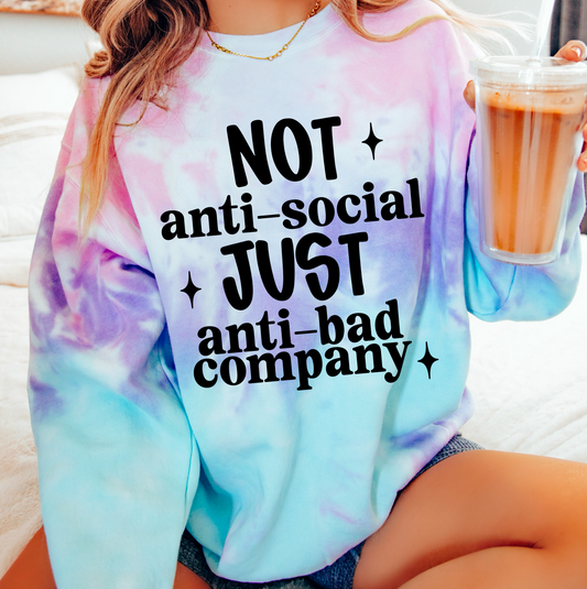 Not anti-social just anti-bad company (black)