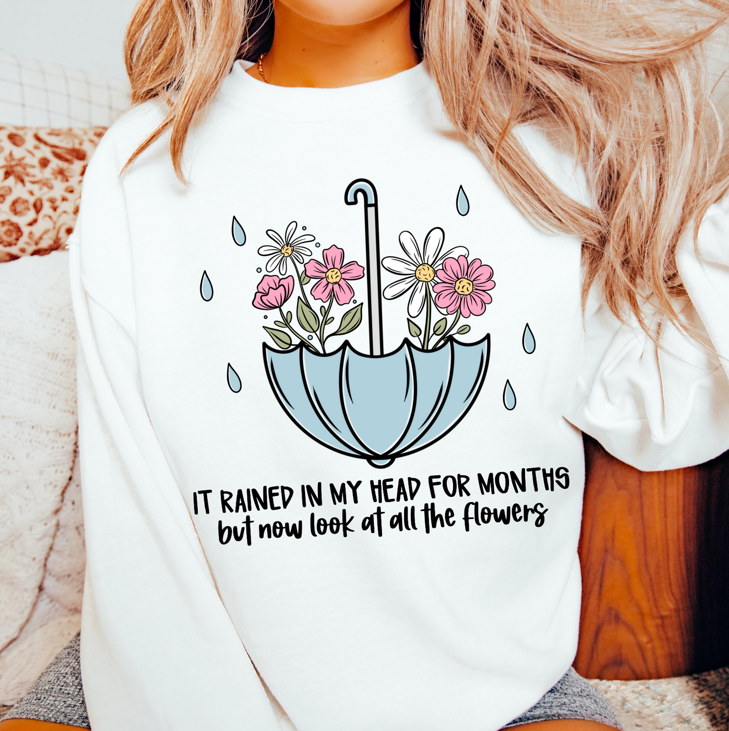 It rained in my head for moths but now look at all the flowers