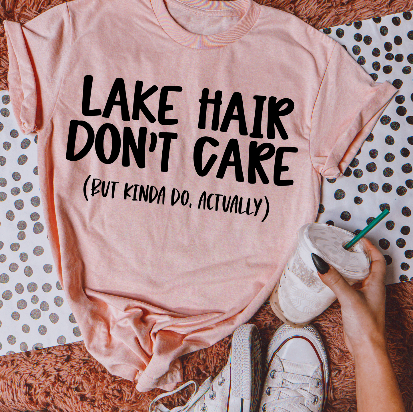Lake hair don't care (but kinda do, actually) (black)