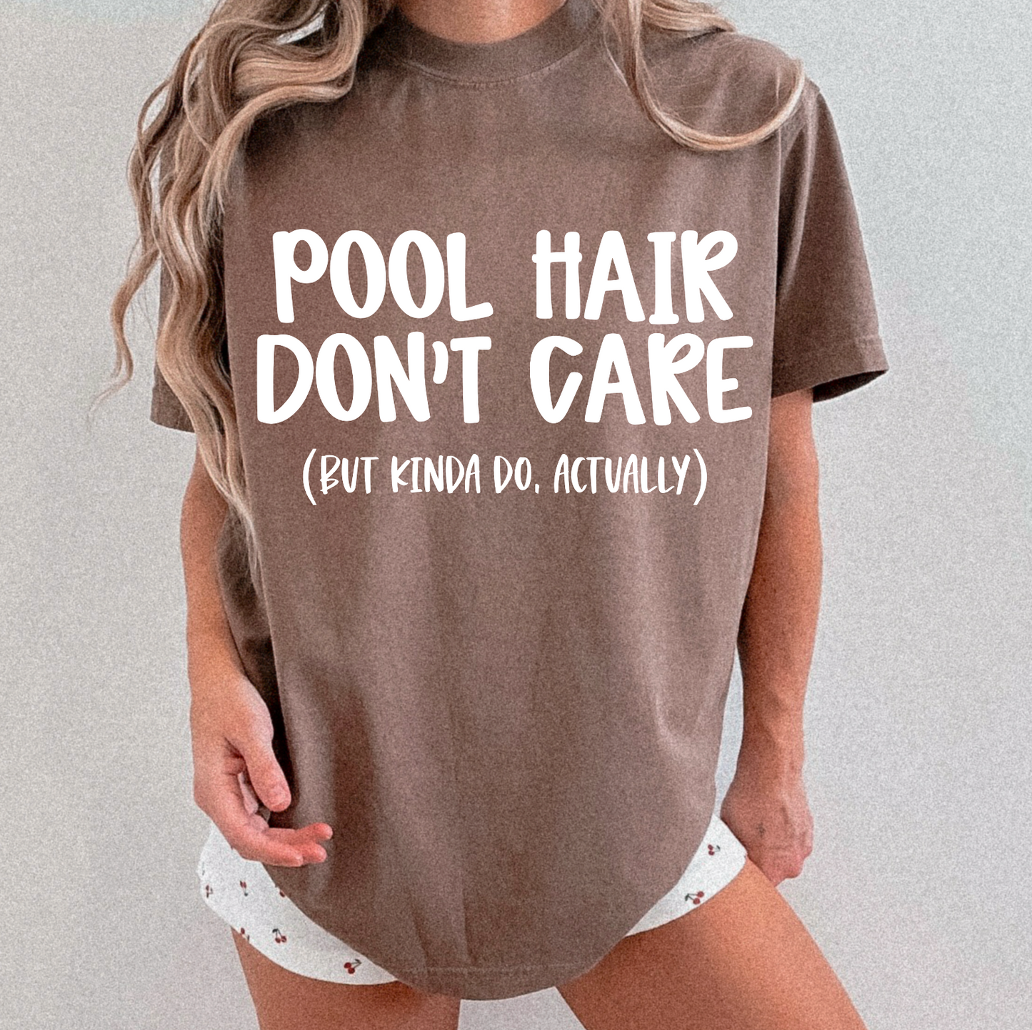 Pool hair don't care (white)