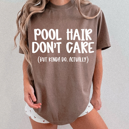 Pool hair don't care (white)