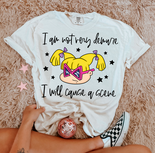 I am not very demure I will cause a scene (black)