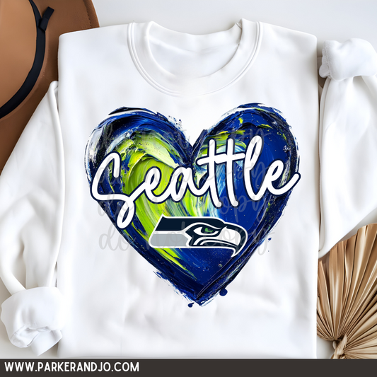 Seattle Seahawks Football Heart