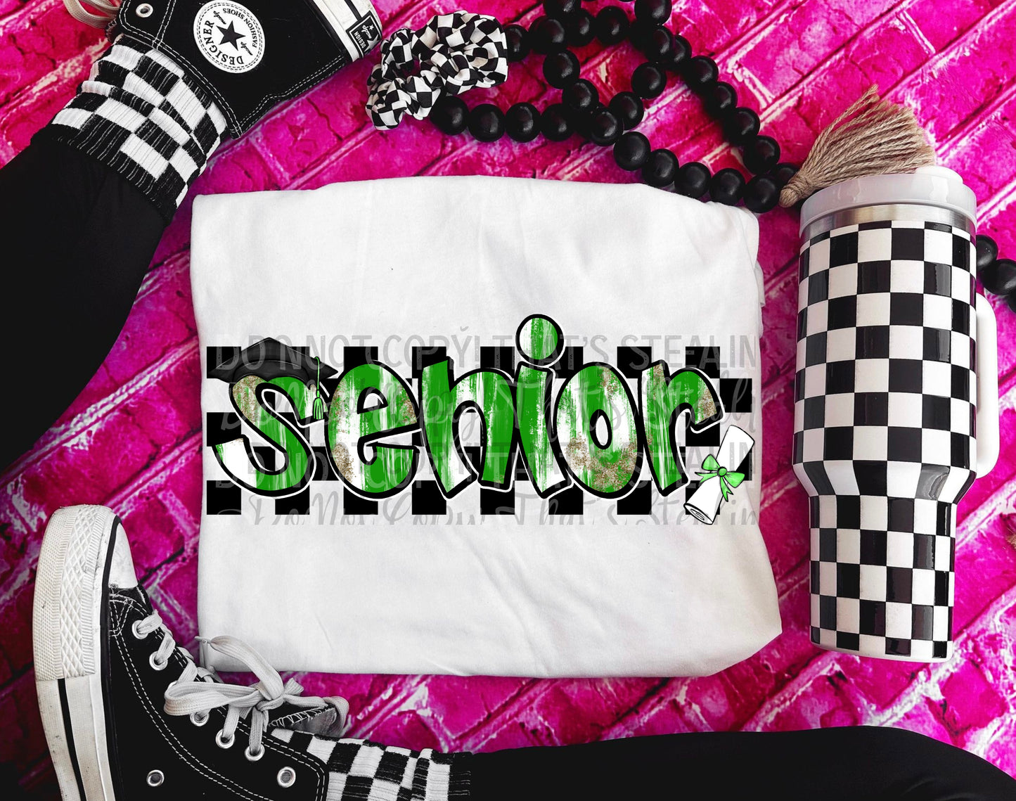 Senior Green and White