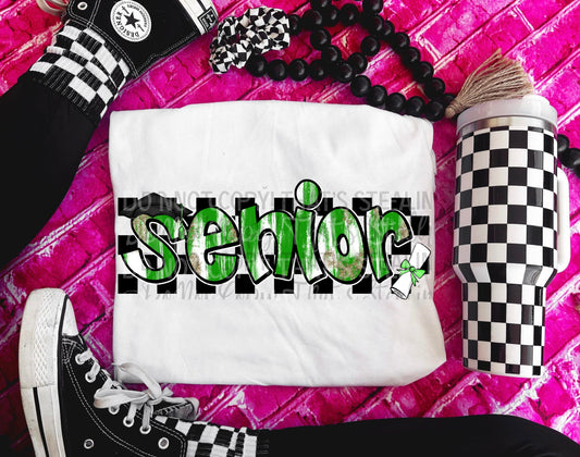 Senior Green and White