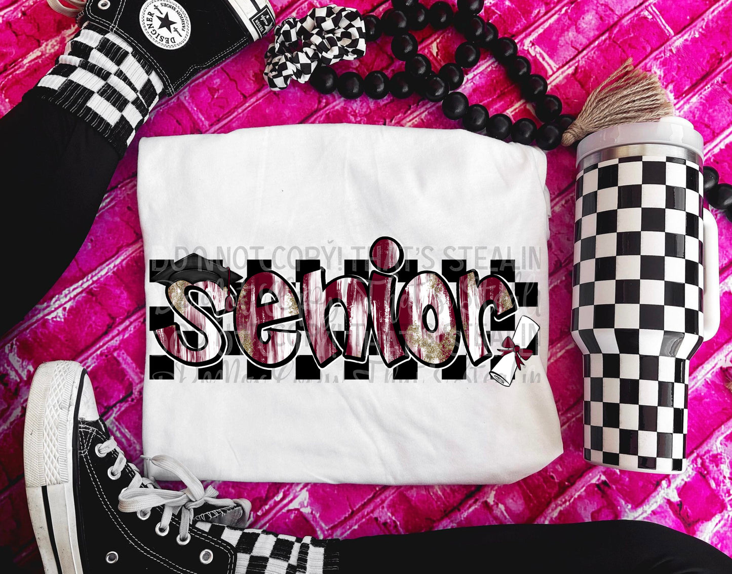 Senior Maroon and White