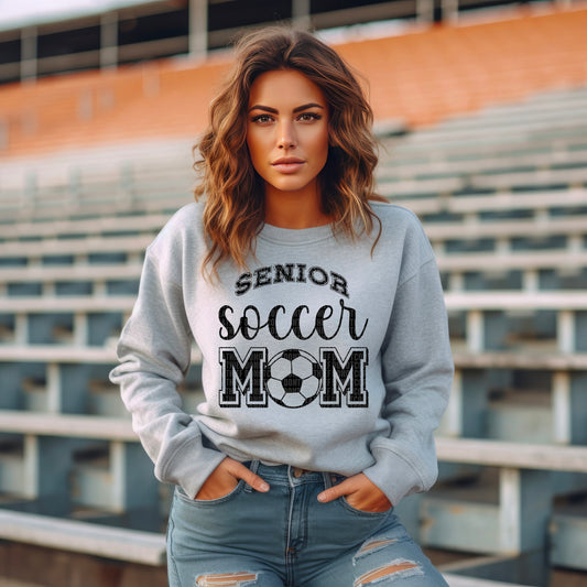 Senior Soccer MOM (BLACK) - DTF Transfer