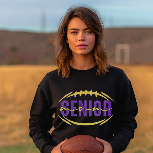 Senior Football Mom (PURPLE/GOLD) - DTF Transfer