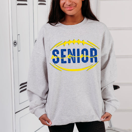 Senior Football Mom (ROYAL/YEL) - DTF Transfer