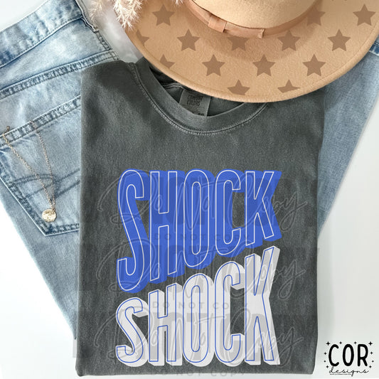 Shock Blue And White