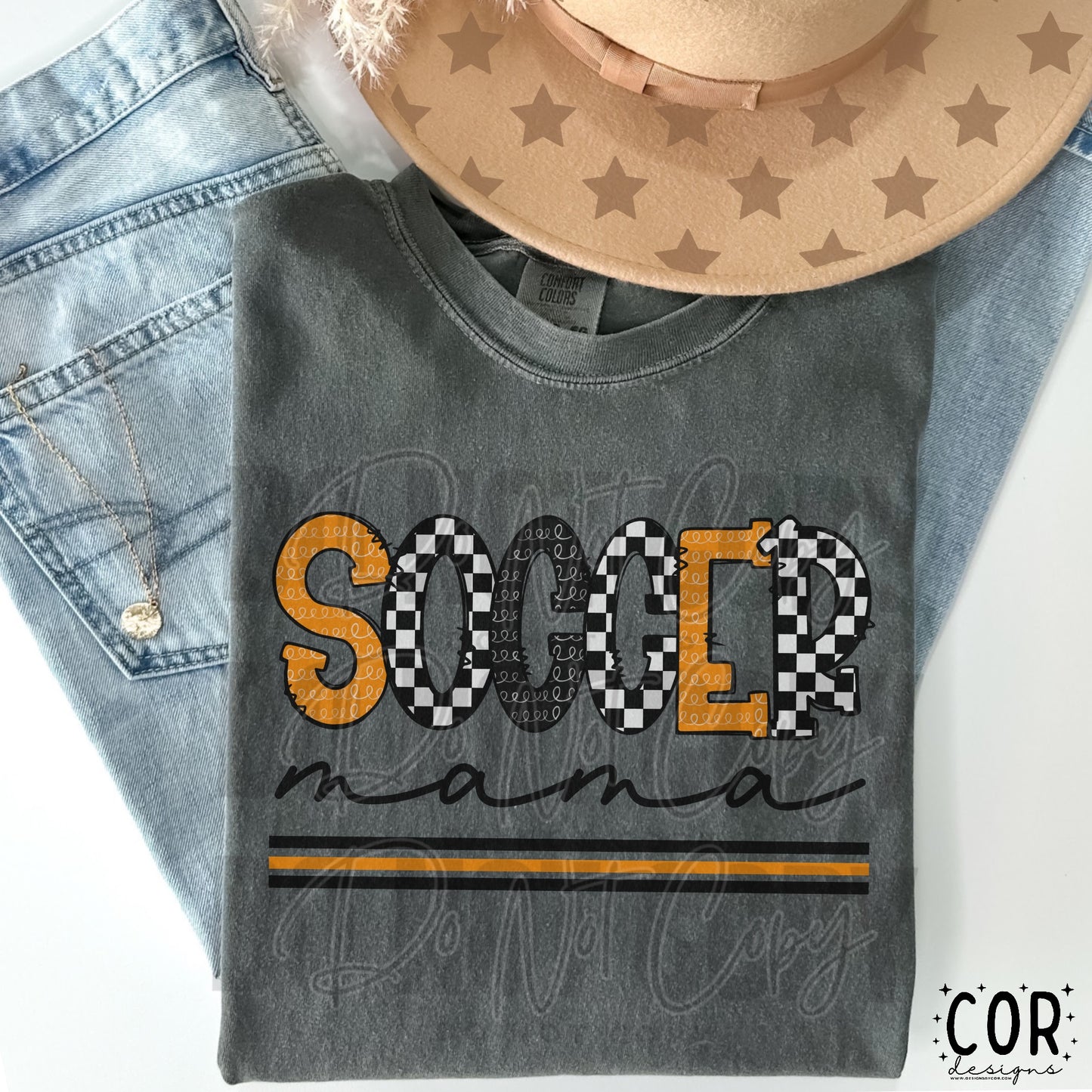 Soccer Mama Checkered Yellow And Black