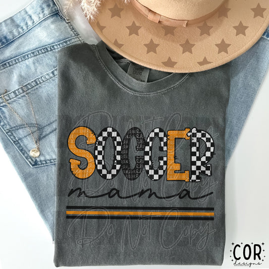 Soccer Mama Checkered Yellow And Black