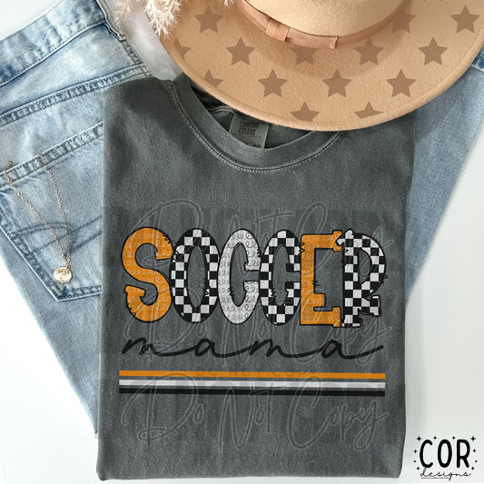 Soccer Mama Checkered Yellow And White