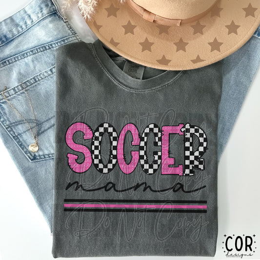 Soccer Mama Checkered And Pink