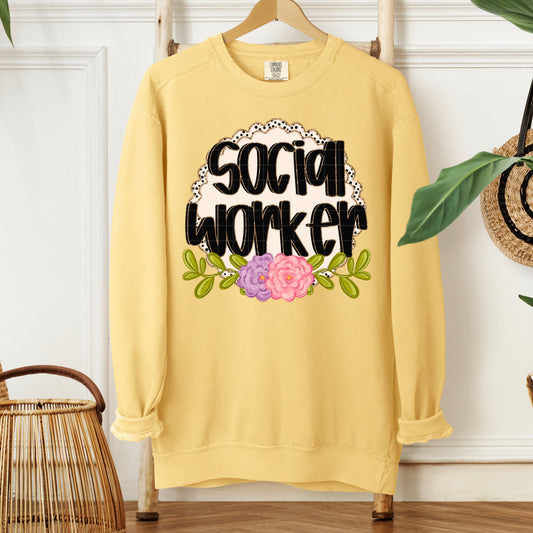 FLORAL SPRING SOCIAL WORKER