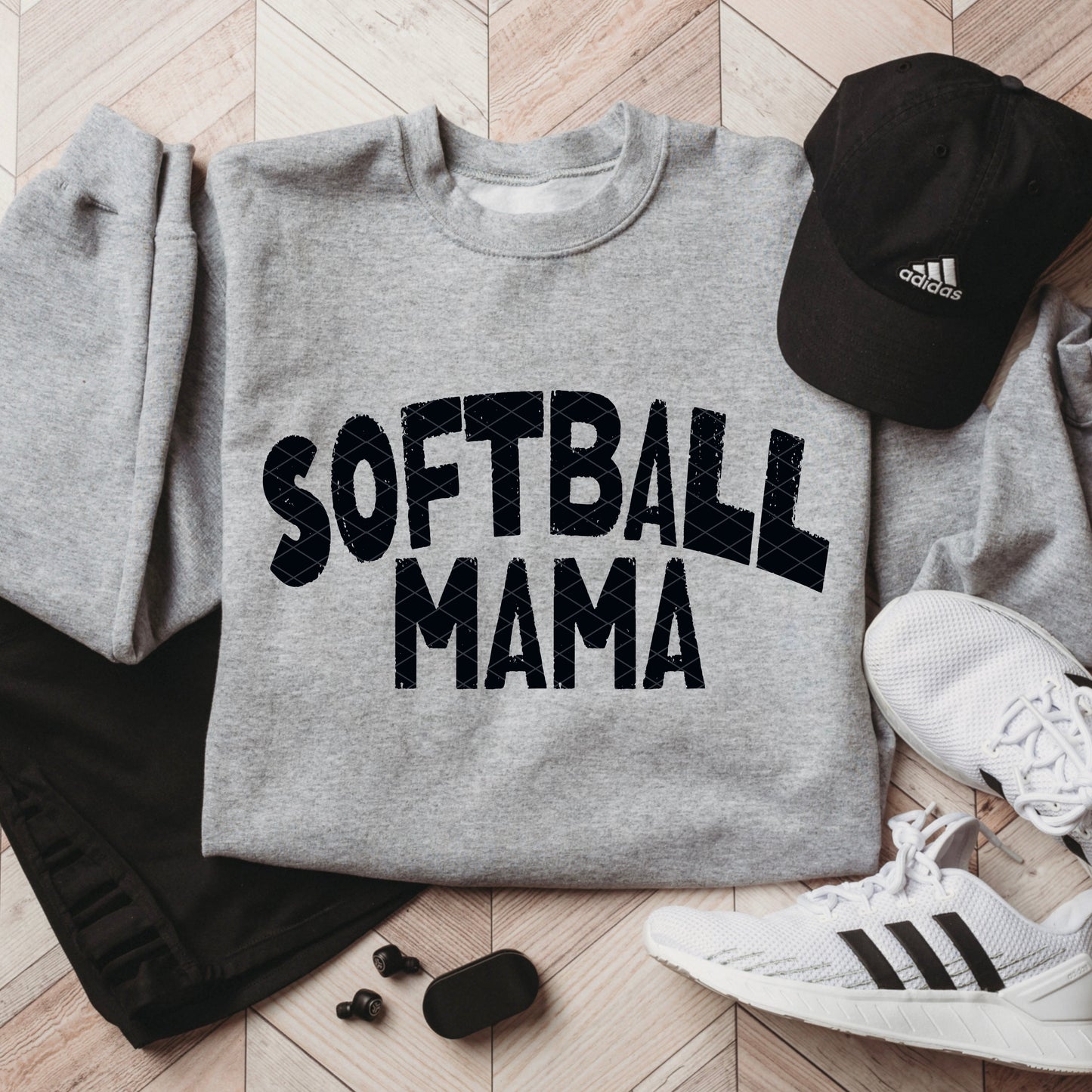 SOFTBALL MAMA BLK