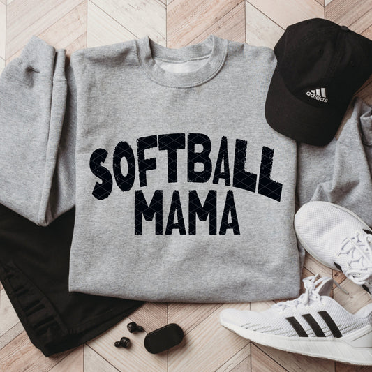 SOFTBALL MAMA BLK