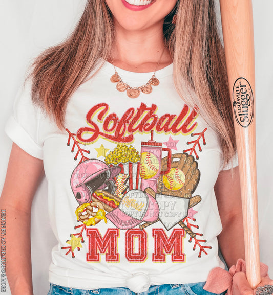 Softball Mom Pink Collage