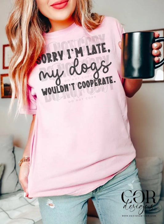 Sorry I'm late my dogs wouldn't cooperate