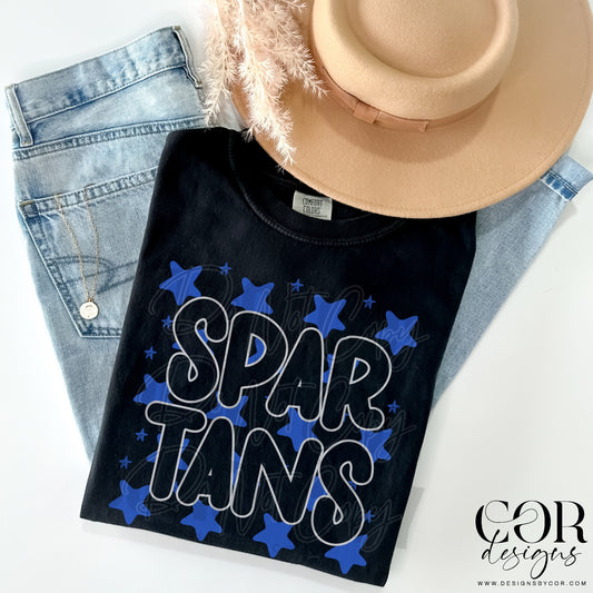 Spartans (blue stars)