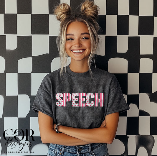 Speech Heart Letters Straight