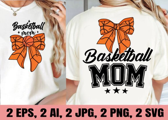 Basketball Mom Bow Chest