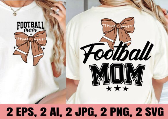 Football Mom Bow Chest