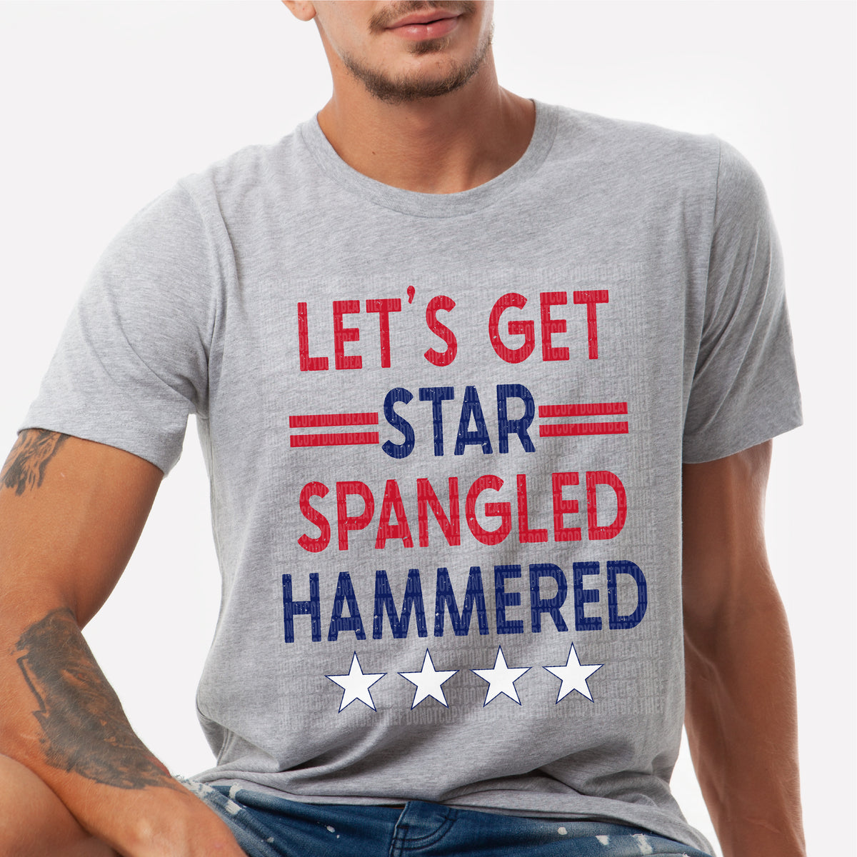 Let's Get Star Spangled Hammered - DTF Transfer