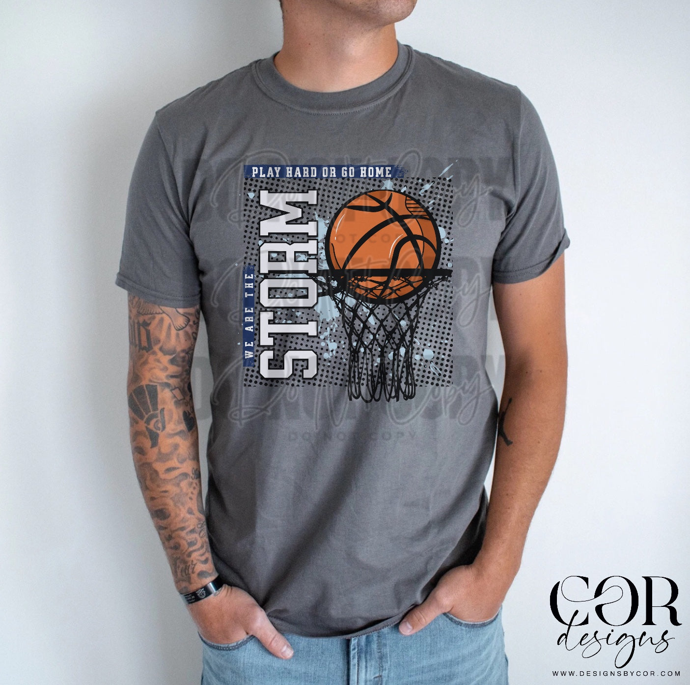 Play Hard Or Go Home Storm Blue
