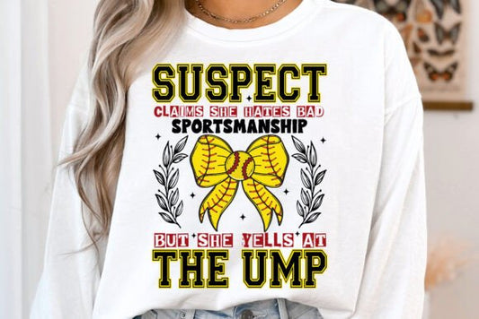 Suspect Claims she Softball