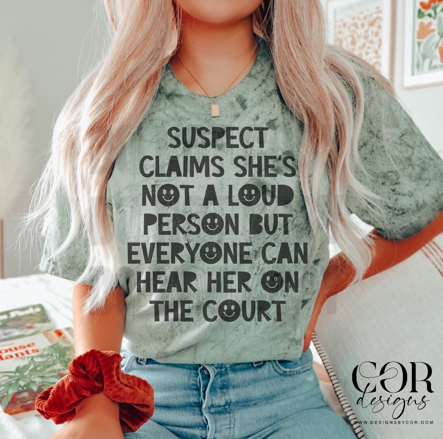 Suspect claims she's not loud but everyone can hear her on the court