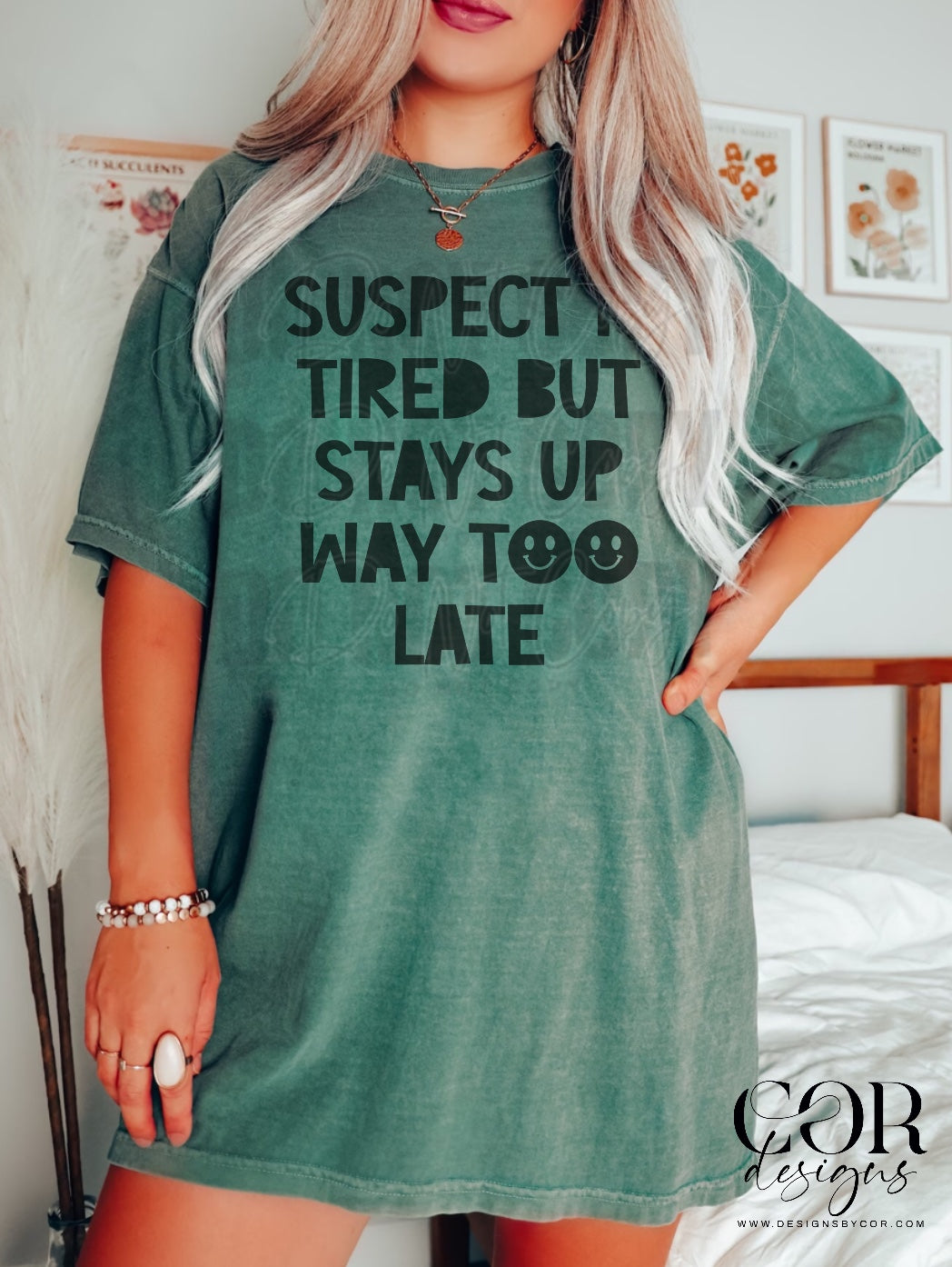 Suspect is tired but stays up way too late