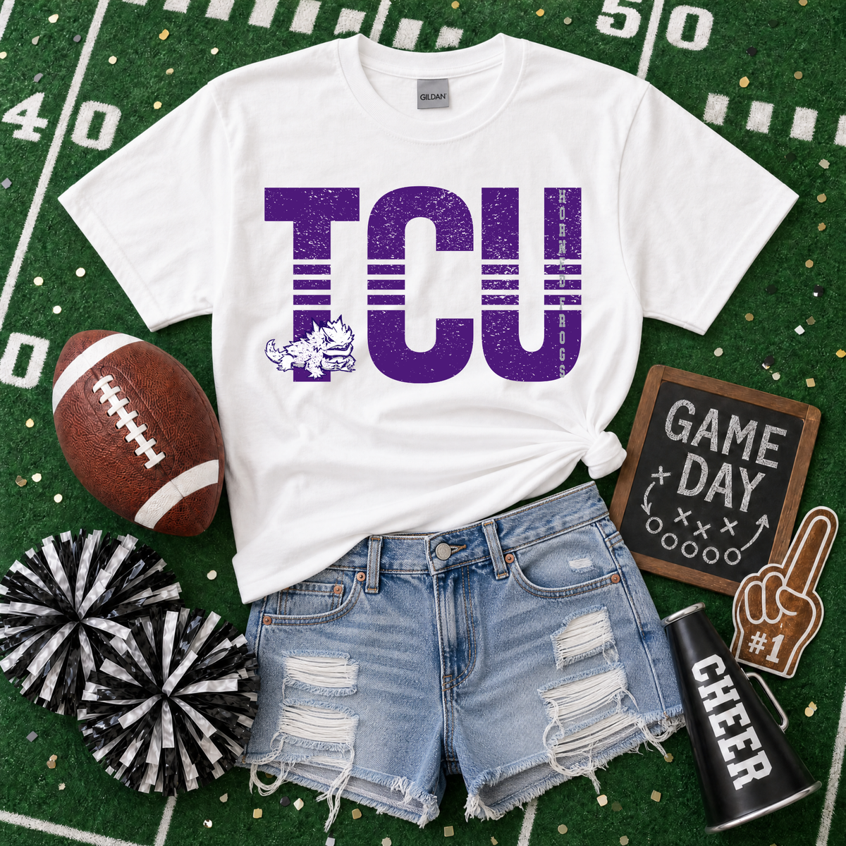 College Lined - TCU Horned Frogs