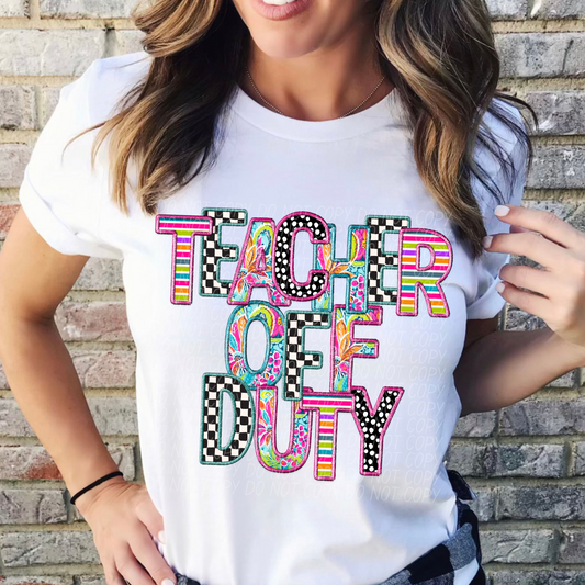 Teacher off duty