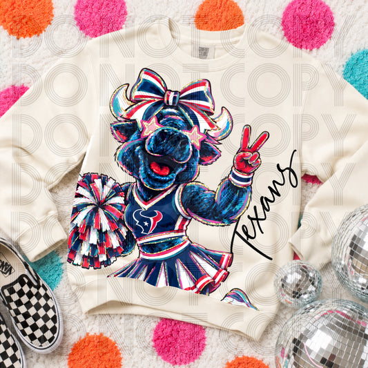 Cropped Delulu Cheerleader Texans