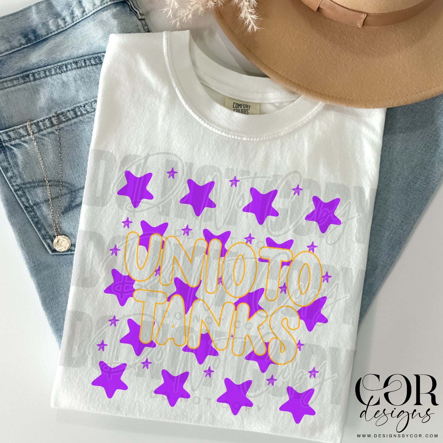 Union Tanks (purple stars)