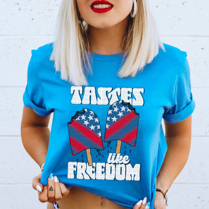 Tastes like Freedom Popsicles BACK - DTF Transfer