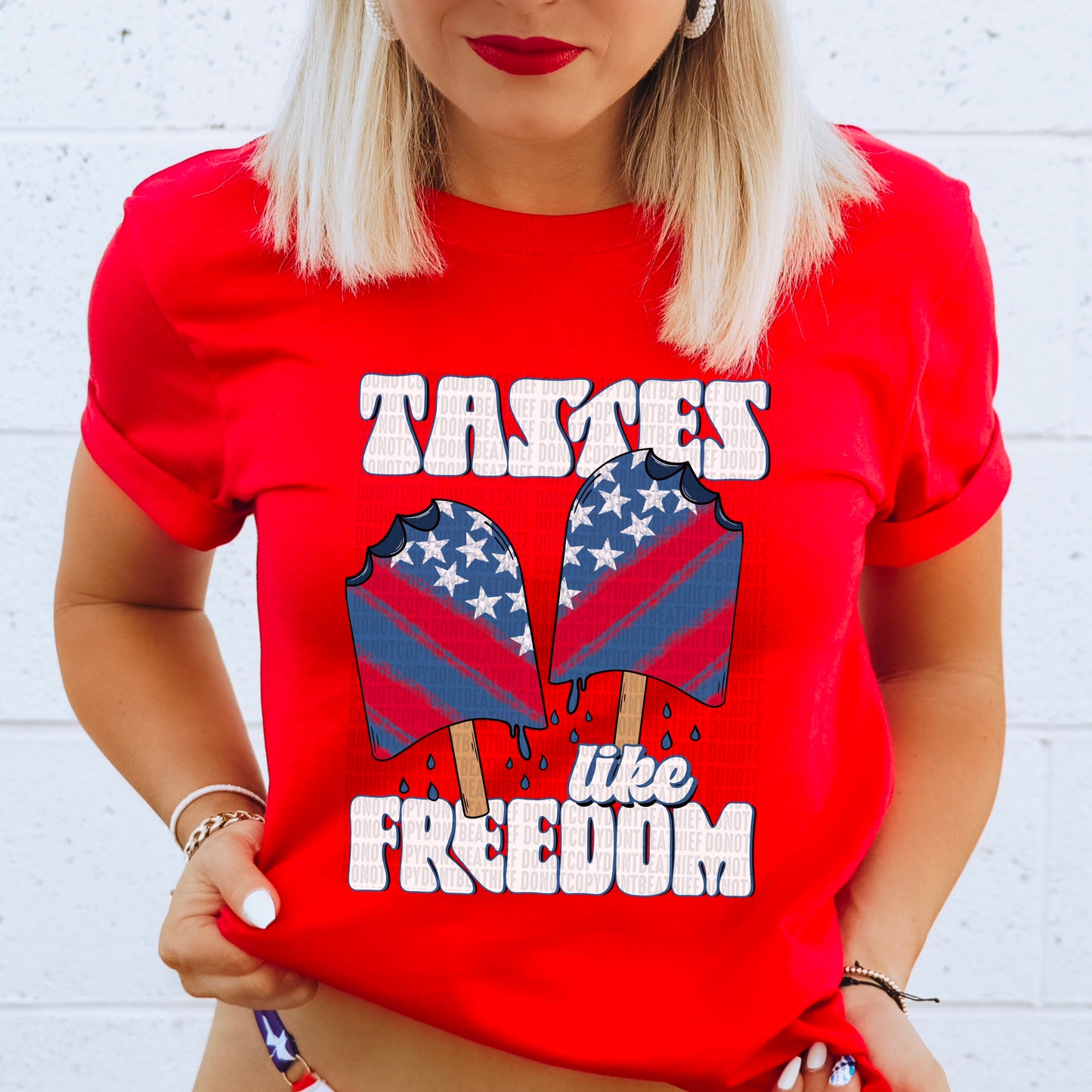 Tastes like Freedom Popsicles BACK - DTF Transfer