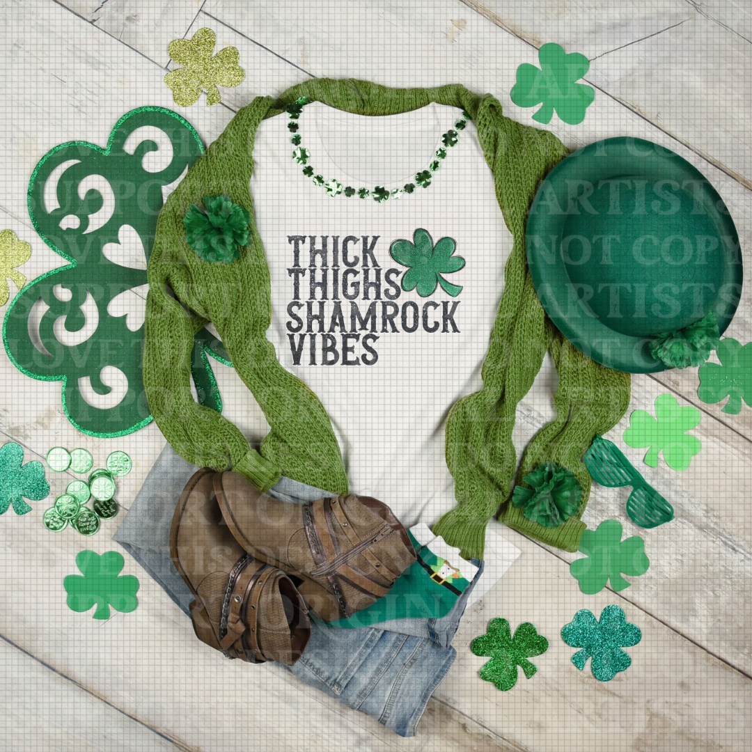 Thick Thighs Shamrock Vibes
