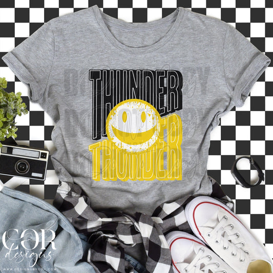 Thunder smiley (black/yellow)